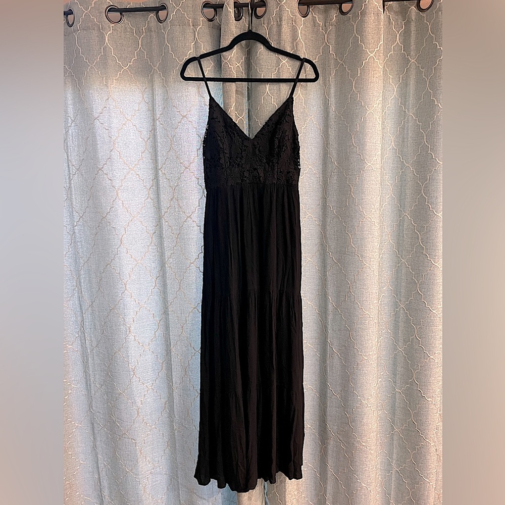 Daisies Boutique Black Maxi Dress | Lace Top | Women’s Size Medium